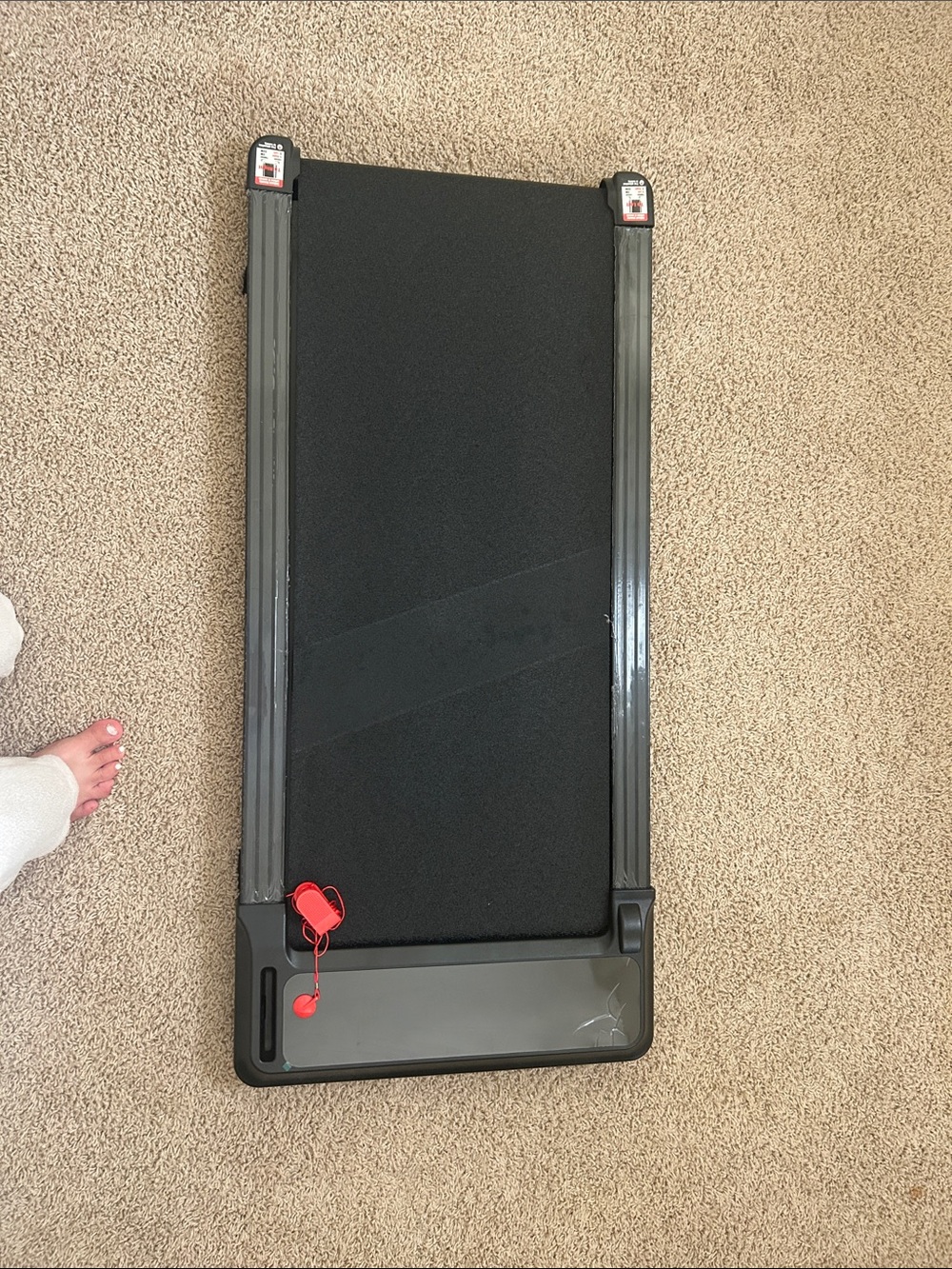 Compact Black Folding Treadmill with Red Safety Key- comes in box brand new